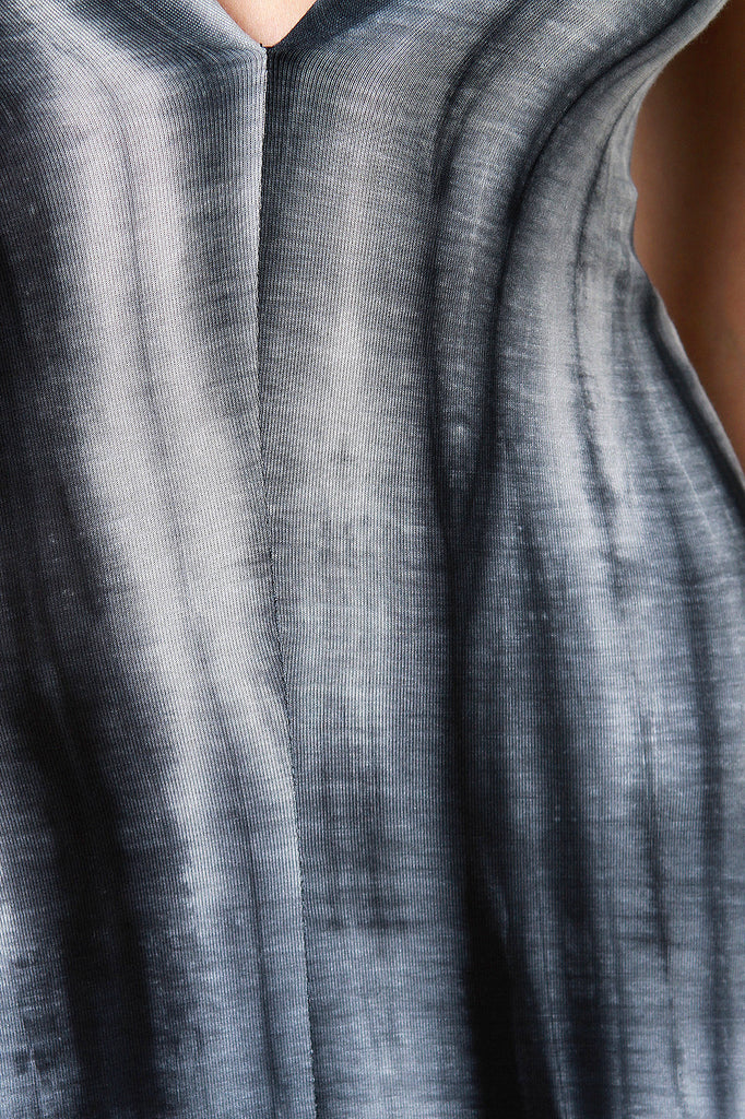 Plunging V Tie Dye Crisscross Back Maxi Dress