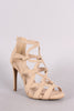 Anne Michelle Nubuck Strappy Caged Stiletto Heel