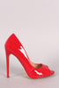 Liliana Glossy Peep Toe Stiletto Pump