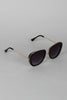 Mod Rectangular Cat Eye Wire Bridge Sunglasses