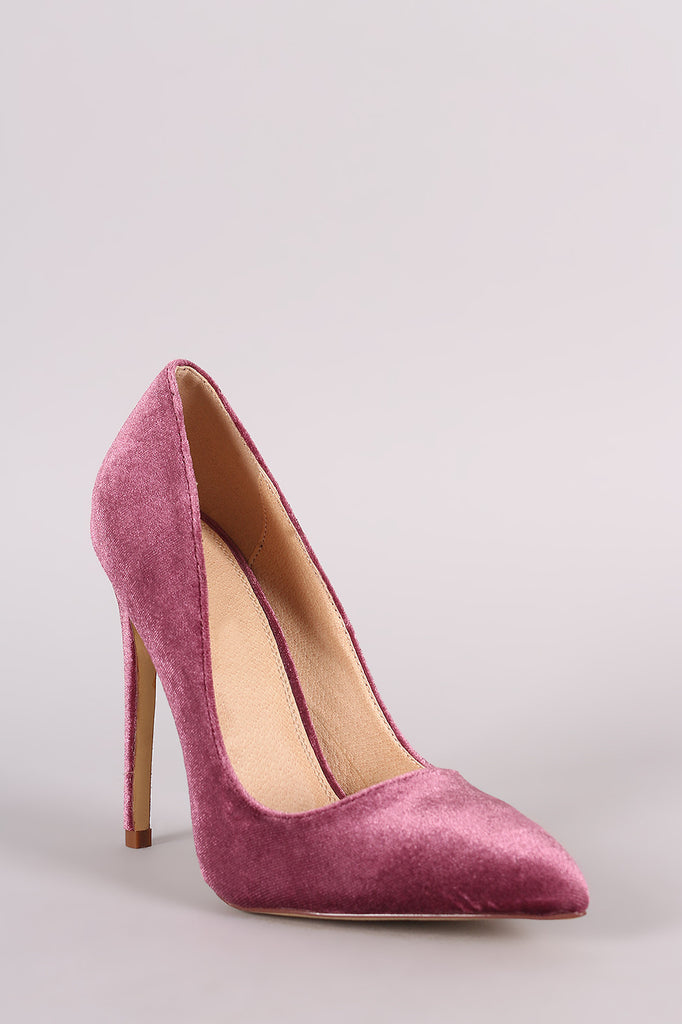 Liliana Velvet Pointy Toe Stiletto Pump