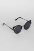 Metallic Cat Eye Round Sunglasses