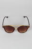 Double Bridge Contrast Cat Eye Sunglasses