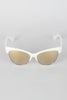 Semi-Rimless Wild Cat Textured Sunglasses