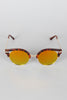 Round Semi-Rimless Cat Eye Sunglasses