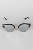 Round Semi-Rimless Cat Eye Sunglasses