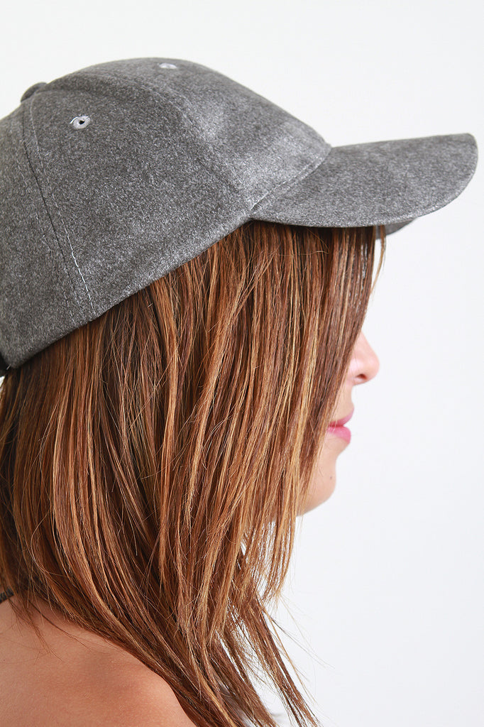 Vegan Suede Baseball Cap