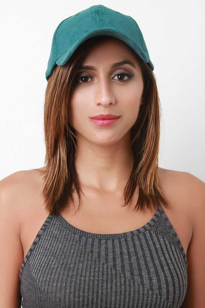 Vegan Suede Baseball Cap