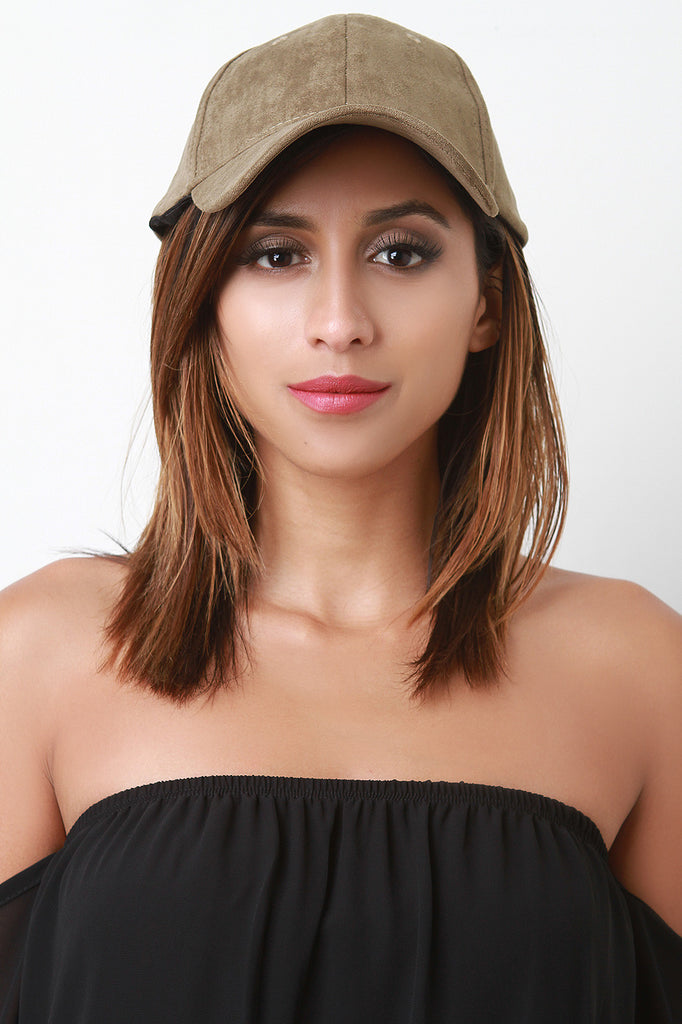 Vegan Suede Baseball Cap