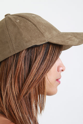 Vegan Suede Baseball Cap