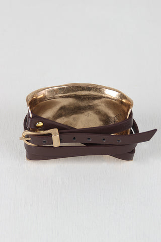 Vegan Leather Wrap Cuff Bracelet