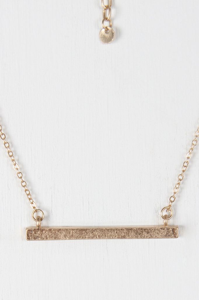 Double Layer Fringe Bar Necklace