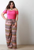 Geo Pattern Wide Leg Pants