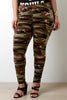 Camo Knee Slit Leggings