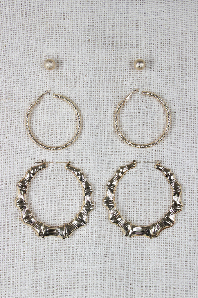 Textured Earring Set