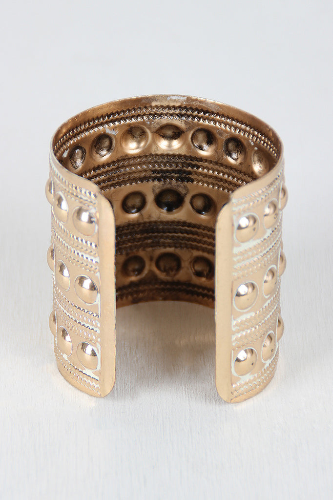 Circle Stud Metal Cuff