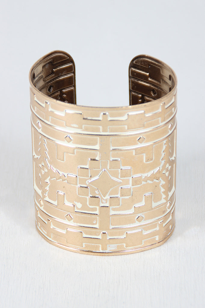 Aztec Metal Cuff Bracelet