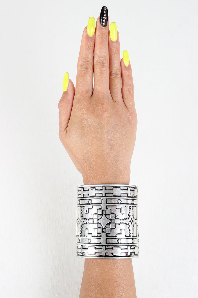 Aztec Metal Cuff Bracelet