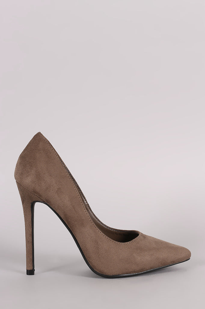 Suede Classic Pointy Toe Stiletto Pump