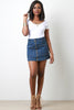 Zip Up Denim Skirt