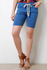 Razor-Cut Self-Tie Slim Fit Shorts