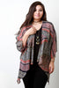 Boho Paisley Chiffon Open Front Cardigan