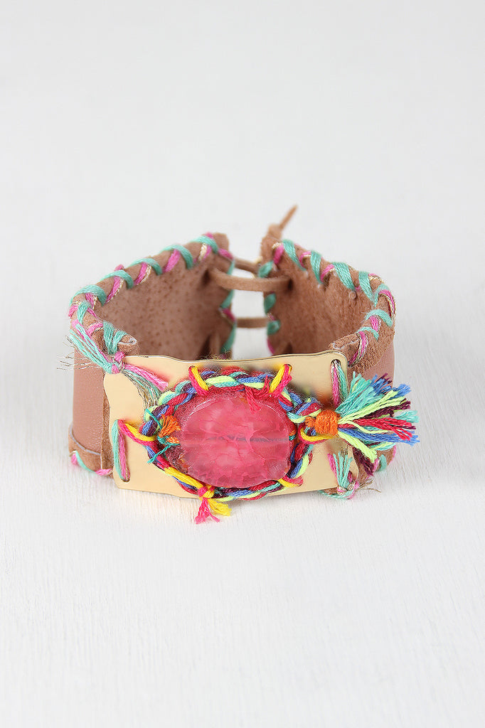 Crafty Leather Cuff Bracelet