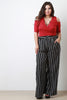 High Waisted Stripe Wide Leg Pants