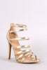 Anne Michelle Metallic Strappy Stiletto Heel