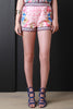 Geo Border Floral Shorts