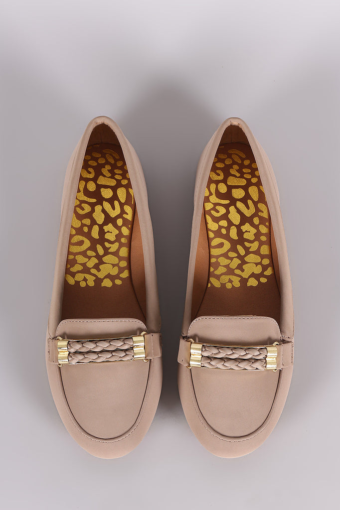 Qupid Double-Strand Slip-On Loafer Flat