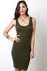 Casual Ribbed Knit Sleeveless Mini Dress