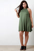 Basic Jersey Knit Sleeveless Shift Dress