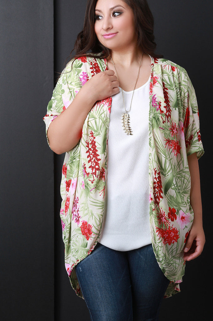 Tropical Kimono Top