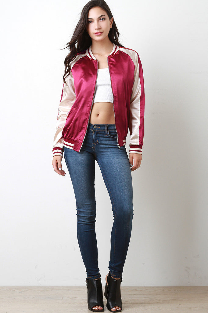 Two Tone Varsity Jacket