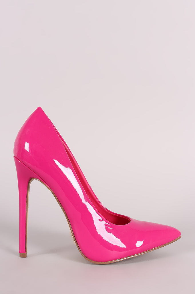 Patent Pointy Toe Stiletto Pump