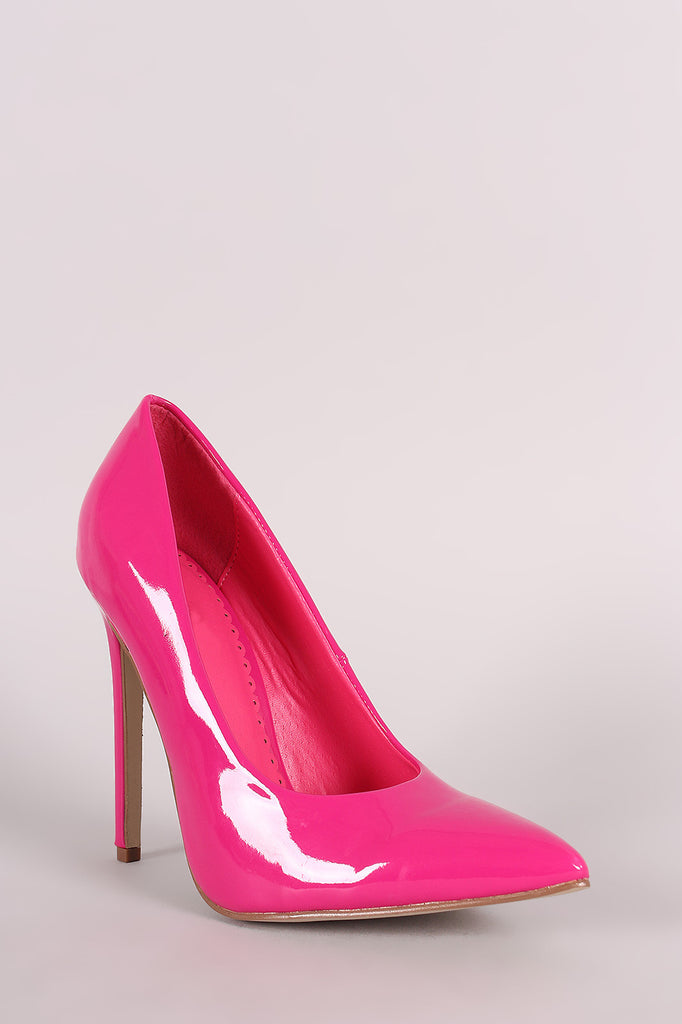 Patent Pointy Toe Stiletto Pump