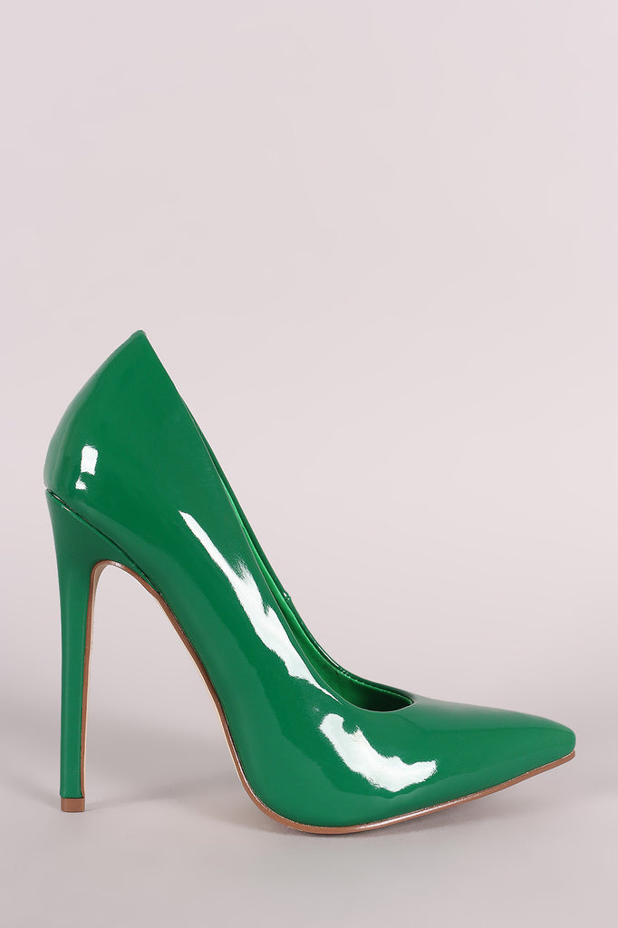 Patent Pointy Toe Stiletto Pump