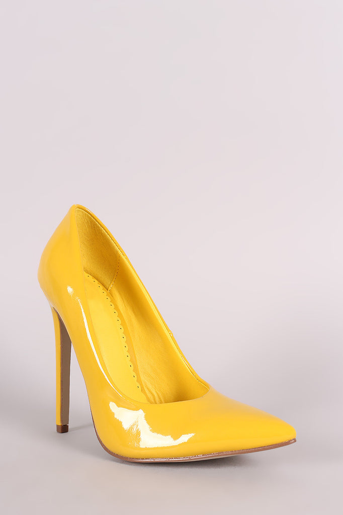 Patent Pointy Toe Stiletto Pump