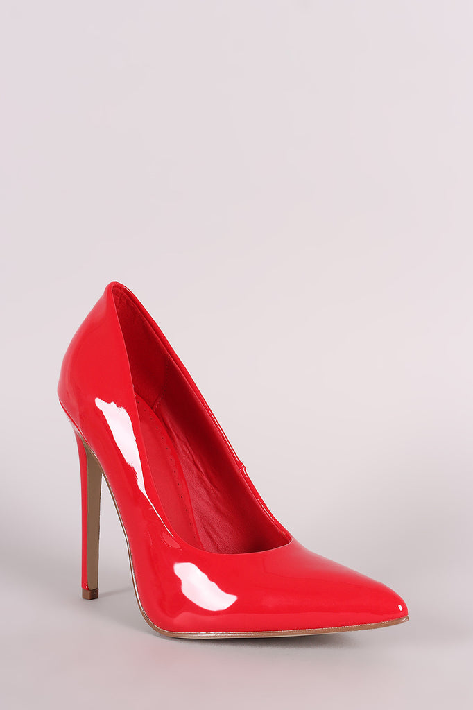 Patent Pointy Toe Stiletto Pump