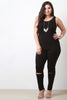 Knee Slit Sleeveless Jumpsuit