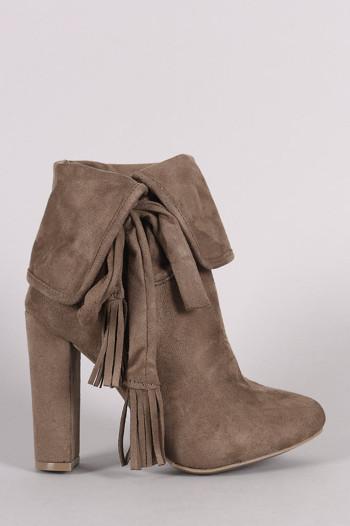 Wild Diva Lounge Fold Over Slouchy Booties