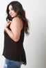 Casual Button Vent Back Tank Top