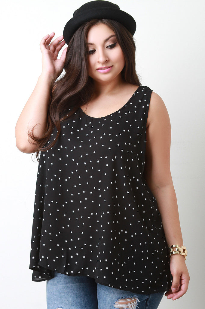 Sleeveless Star A-Line Top