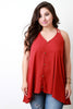 Button Accent V-Neck Tunic Top