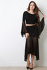 Semi Sheer Maxi Fit And Flare Skirt