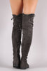 Liliana Suede Drawstring Tie Riding Over-The-Knee Boots