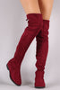 Liliana Suede Drawstring Tie Riding Over-The-Knee Boots