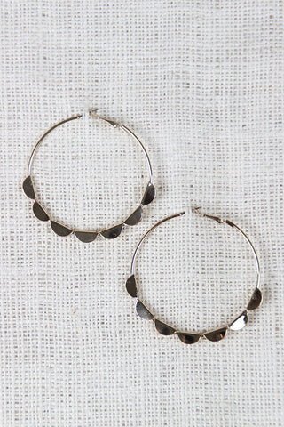 Scallop Hoop Earrings