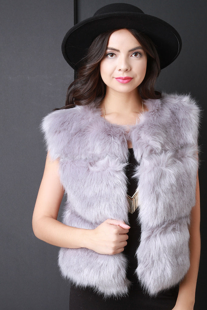 Faux Fur Sleeveless Vest